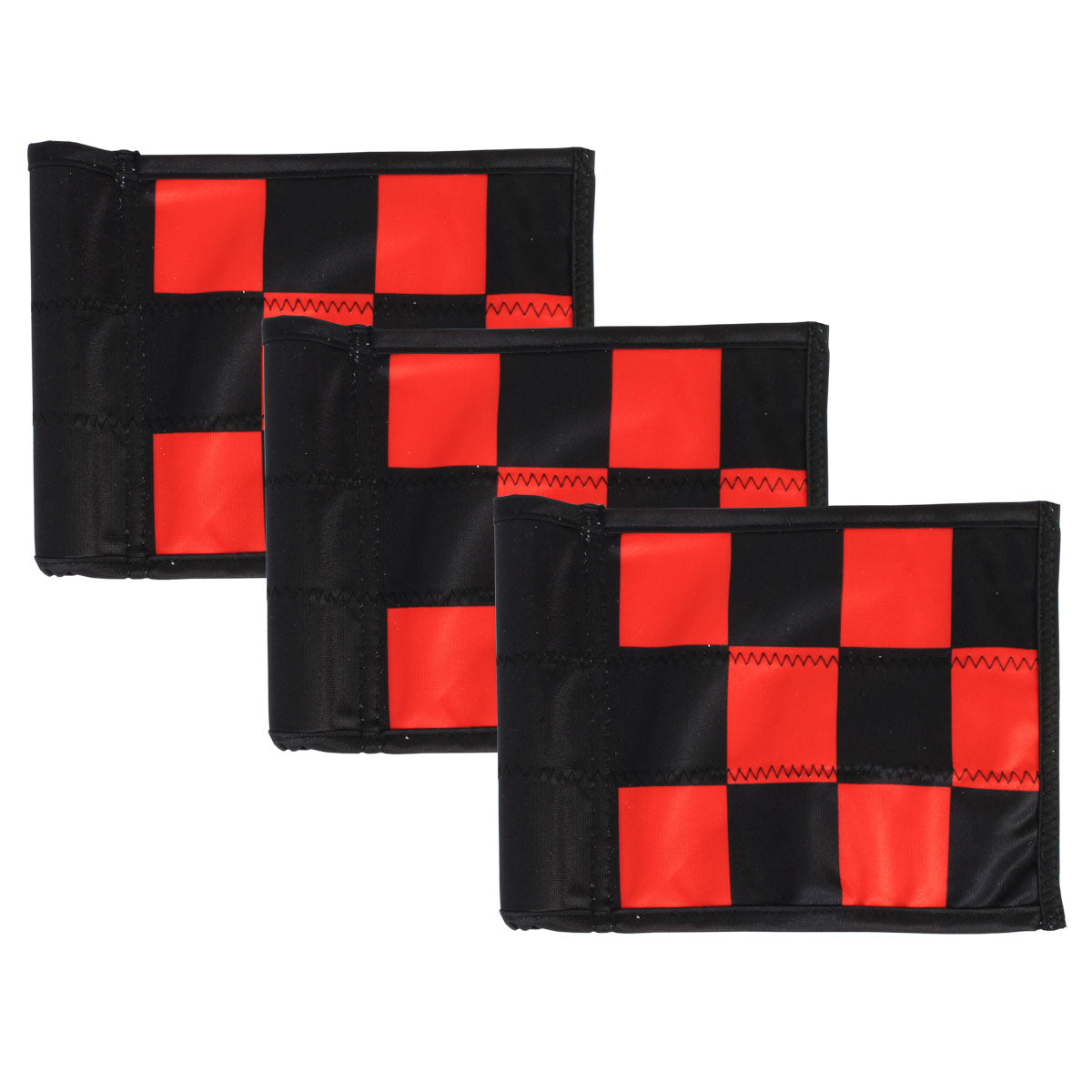 Practice Green Checkered Flags - 6"x8" Set of 3