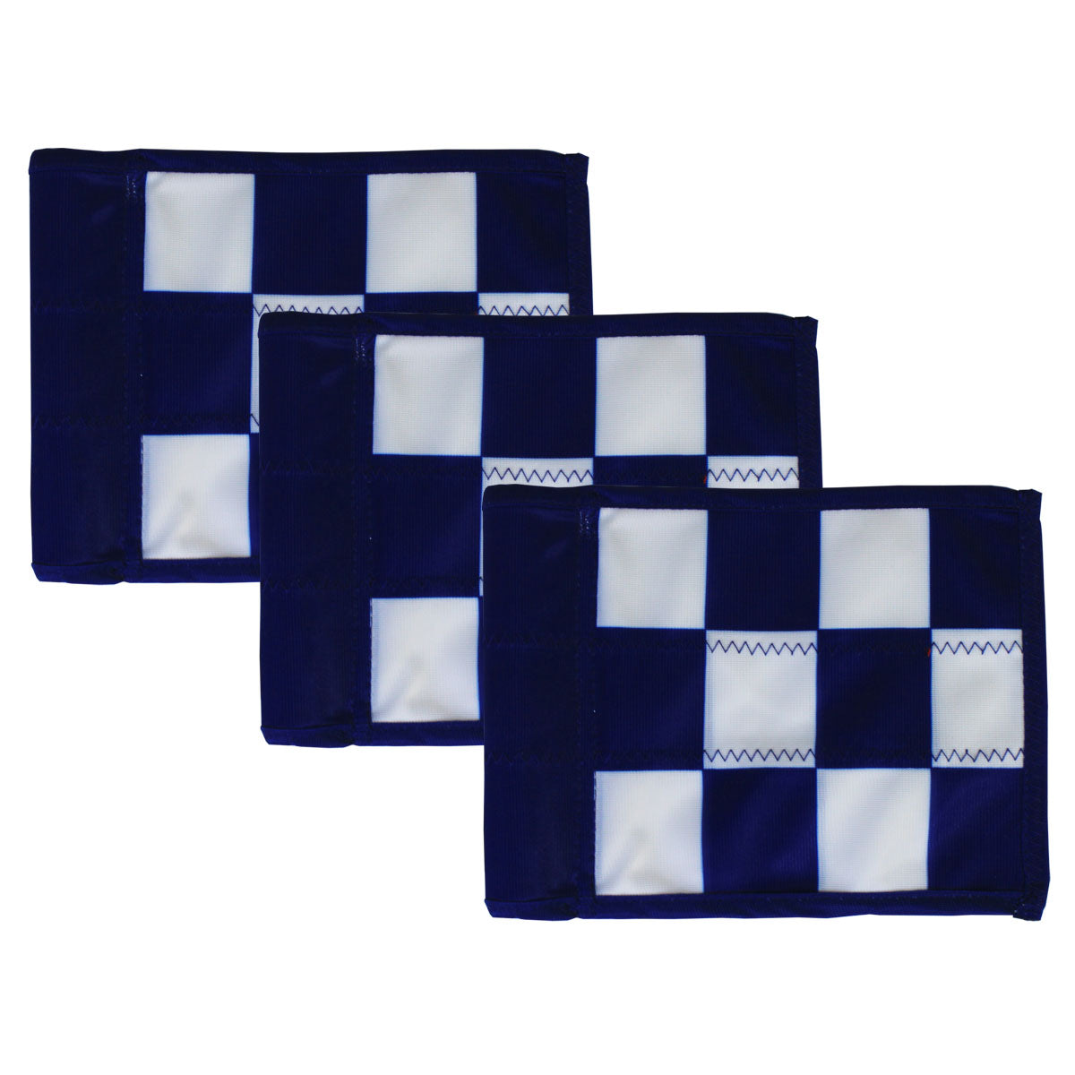 Practice Green Checkered Flags - 6"x8" Set of 3