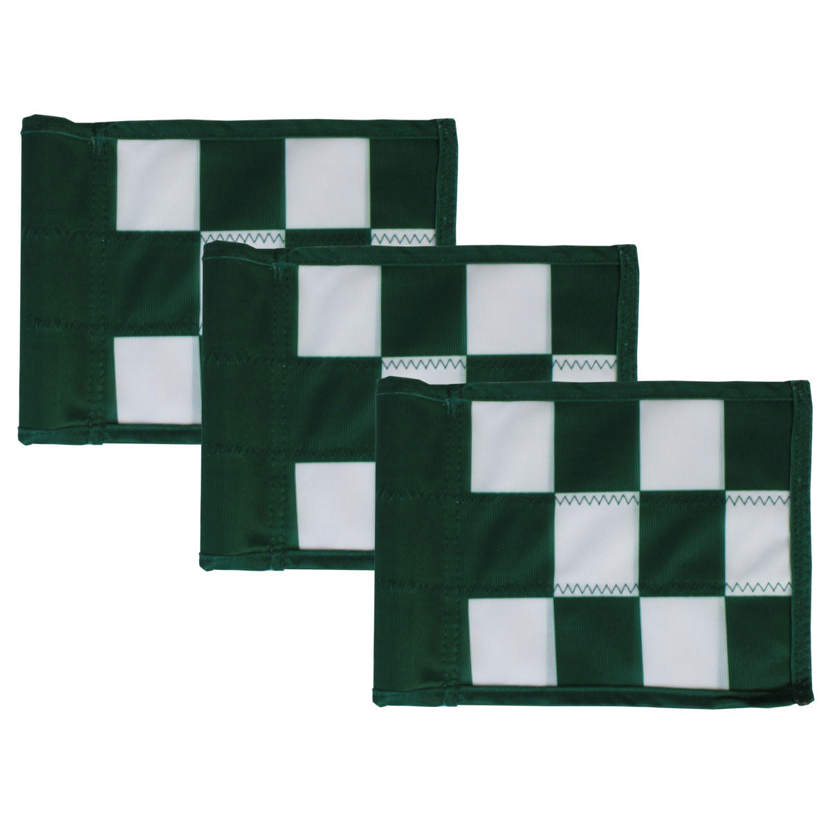 Practice Green Checkered Flags - 6"x8" Set of 3