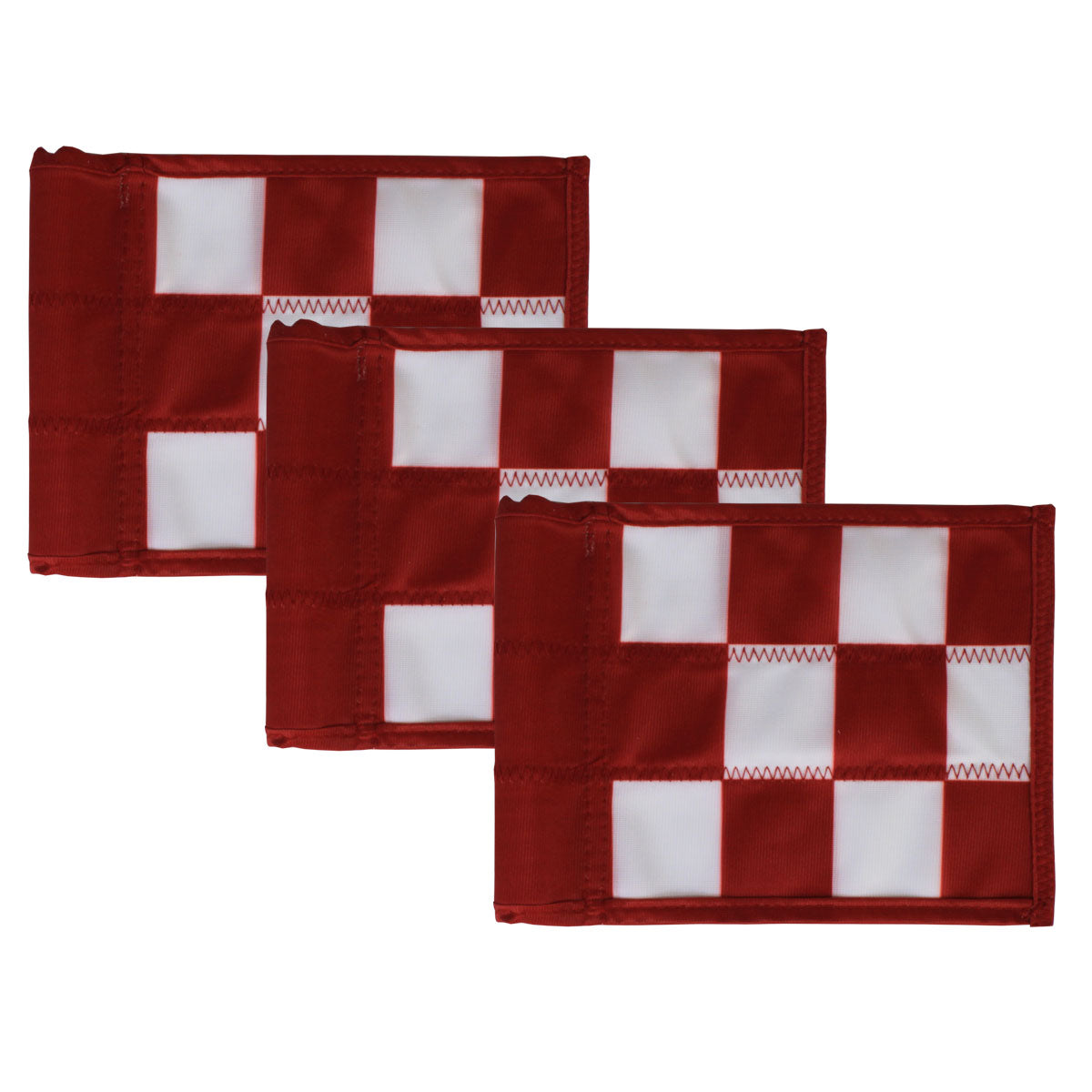 Practice Green Checkered Flags - 6"x8" Set of 3