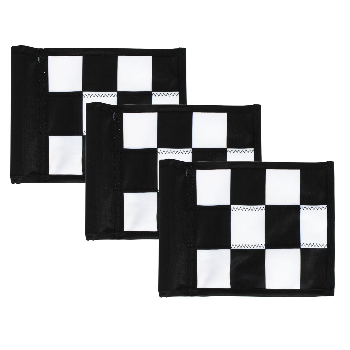 Practice Green Checkered Flags - 6"x8" Set of 3