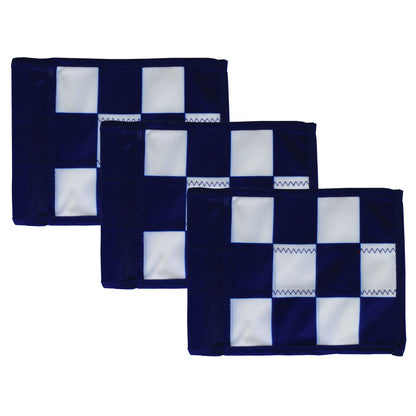 Practice Green Checkered Flags - 6"x8" Set of 3