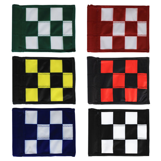Practice Green Checkered Flags - Individual 6"x8" Flag